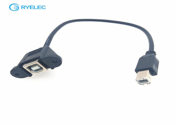 Cheap 30cm Panel Mount USB Printer Cable , Electric Parts Industrial Cable Assemblies for sale