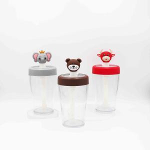 Best Plastic Transparent Custom Made Water Bottles With Straw PP Lid wholesale