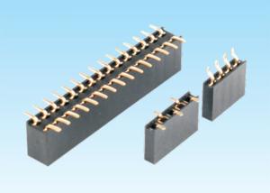 Best 2.54mm Pitch Female Header Connector Single / Dual Row Design SMT Solder Type wholesale
