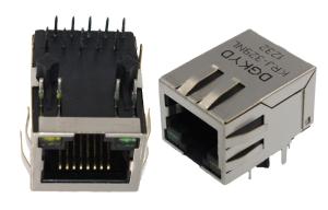 Shielded Gigabit ehternet RJ45 PCB Connector with Transformer RJ45 Network socket