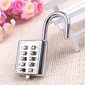 Mini Push Button Code Resettable Combination Padlock 10 Pin Sports Locker