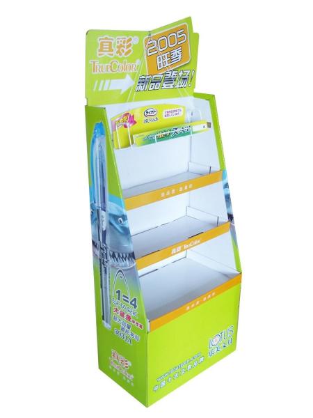 Cheap BWFD2019013  Cardboard  POP Floor Displays CMYK 4C Printing floding corrugated board display for sale