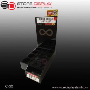 Plastic counter top display for stationary