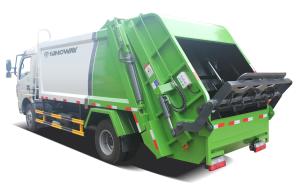 6cbm - 12cbm Trash Collector Truck 9.5R17.5 Radial Tyre With Cummins Engine