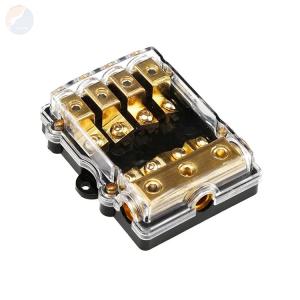 Best 4P 4 Way 12V Auto Fuse 3x4GA IN 4x8GA OUT Plastic Distribution Box ANS AFS Mini ANL Fuse Holder for Car Audio wholesale