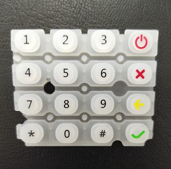 Cheap Transparent Silicone Rubber Keyboard Keys Laser Etching Printing for sale
