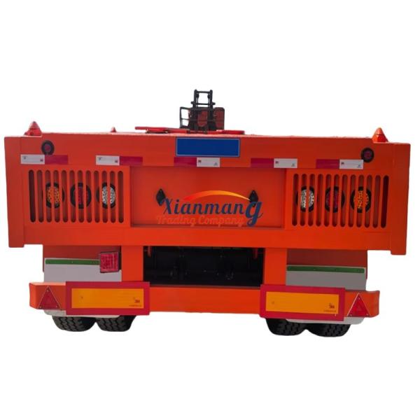 Cheap Custom 3 Axles 4 Axles 40ft 48ft 53ft 60ft Shipping Container Flatbed Semi Trailer For Rwanda And Tanzania for sale