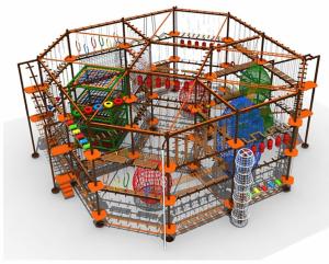 China 2017 Newest Indoor Play Station New Design Adventure Rope Course For Kids and Adult on sale