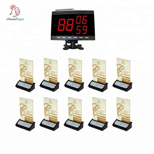 Cheap cheapest restaurant waiter calling system with 10pcs of wireless call button and 1 pcs number display for sale