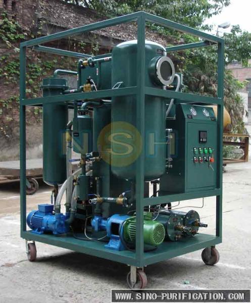 Cheap Dehydration Turbine Oil Purifier 600~18000LPH Recycling Mobile Type With Trailer for sale