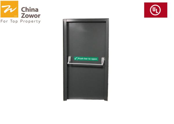 Cheap Custom Made Gal. Steel Half Hour Fire Door With Fireproof Perlite Board / Frame Depth 90 mm for sale