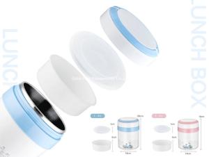 Best Fast food and takeaway food container thermol hot pots to keep food warm with handle pink color metal lunch box wholesale