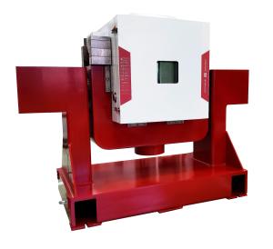 The dual-axis turntable can provide angular position, angular velocity and angular acceleration motion excitation to test gyroscopes, inertial measurement devices and accelerometers.