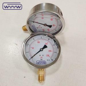 Best Brass Movement Material Pressure Gauge Manometer With BSP Connection Size And Phosphor Bronze Bourdon Tube Material wholesale