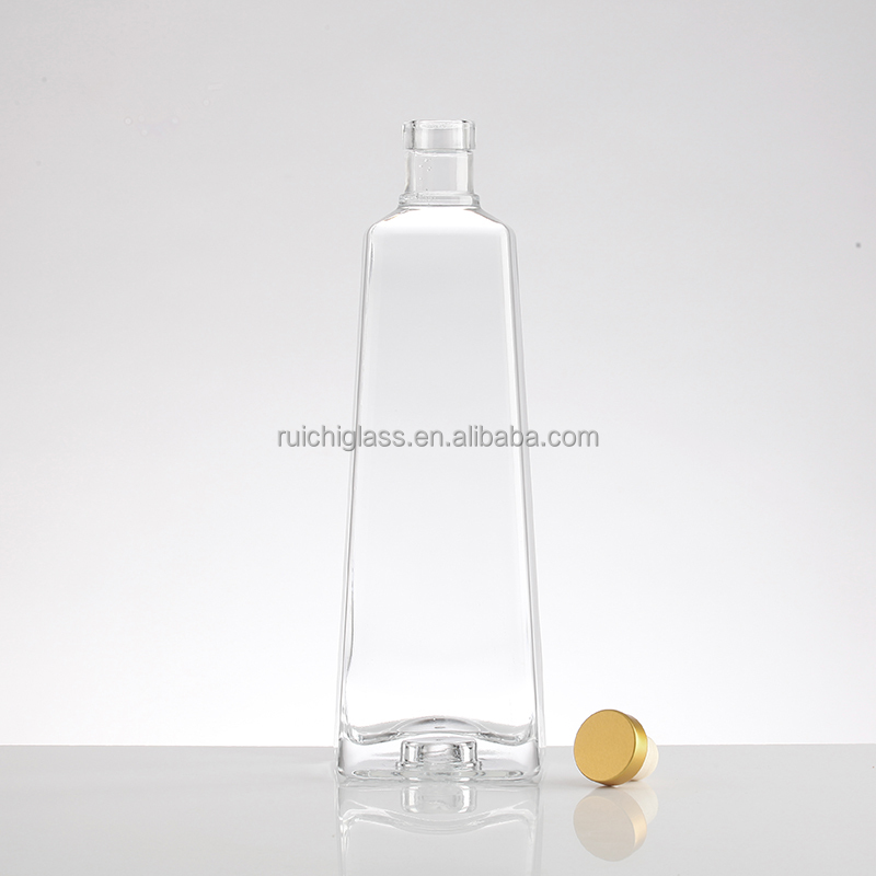 Custom Transparent 750ml Glass Bottle for Whisky Rum Gin Liquor Sealing Type Customize