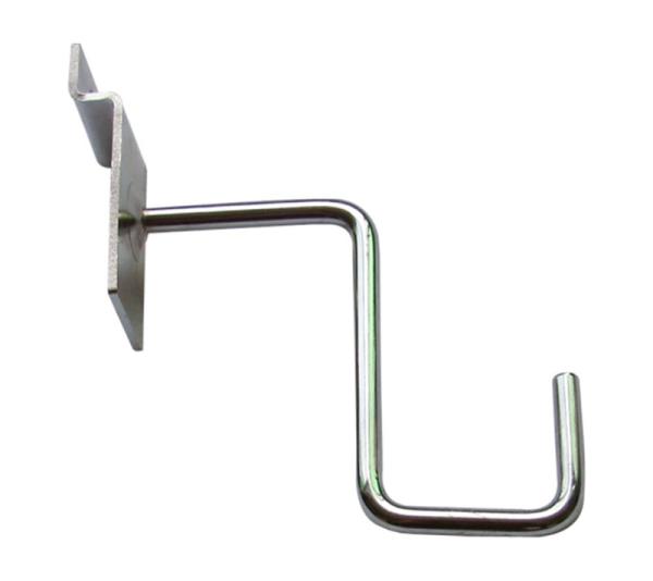 Cheap Iron Wire Mesh Display Hooks Bright Chrome 115mm Grid Mesh Hooks for sale