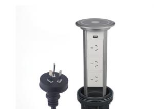 China 3 x AU Sockets Pop Up Counter Outlet , Kitchen Counter Automatic Pop Up Socket on sale
