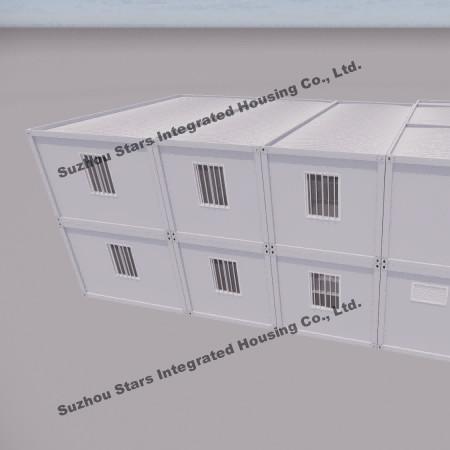 Cheap Office Prefabricated Modular House , Prebuilt Modular Homes Two Story for sale