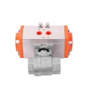 Best SS304/316 Material 2PC Ball Valve with Pneumatic Actuator and Thread Connection Form wholesale
