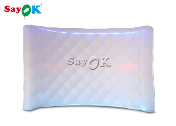 Cheap Inflatable Party Decorations Curve LED 210D Inflatable Photo Booth for sale
