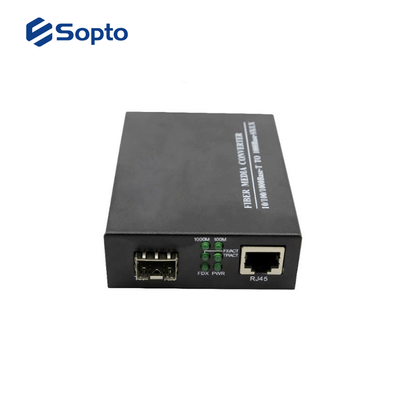 Single Mode Fiber Media Converter Fiber To Ethernet Built In IP Based Web Interface