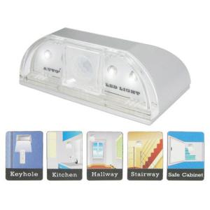 bright 4 led auto pir ir human body sensor infrared motion detector flash light wireless sensor lamp CO