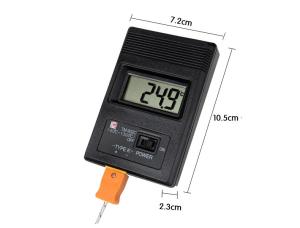 China New Black K Type Digital LCD Temperature Detector Thermometer Industrial Thermodetector on sale