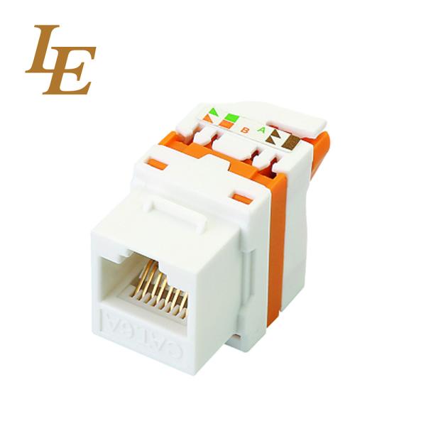 Cheap Unshielded Toolless Cat3 Network Keystone Jack 180 Degree for sale