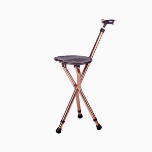 Convenient Walking Feature in Brown Cane Folding Chair for Easy Mobility