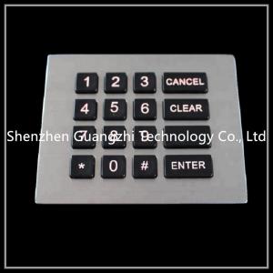 Flush Mount Backlit Numeric Keyboard , Metal Atm Machine Number Pad