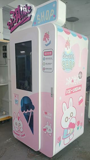 Cheap Real Time Monitoring Cups Ice Cream Vending Machine With 32inch Touch Screen for sale
