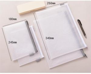 Best Mesh Zipper Bag A4 Student Subject Bag Bill Transparent Waterproof Plastic Data Bag Wholesale wholesale