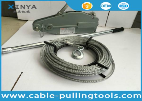 Cheap 1.6T Tirfor Cable Pulling Tools Wire Rope Winch with steel rope for hoisting for sale