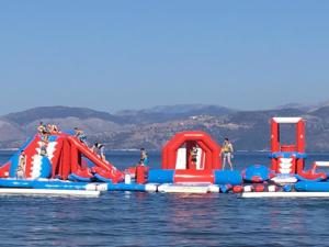 China Commercial Inflatable Water Amusement Park Equipment With Digital Printing on sale