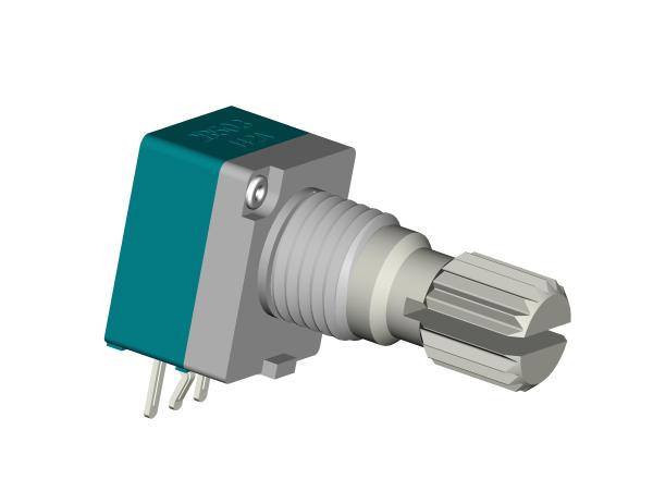 Cheap Single Gang Rotary Variable Resistor Through Hole Mounting 0.05W Power Rating -25.C-85.C for sale