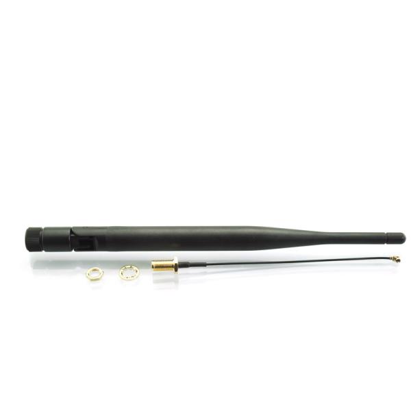 Cheap BRASS Radiator External Wifi Antenna 2.4 5.8G Dual Band Bar Coaxial Line 3dbi for sale