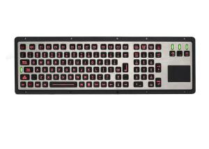 Best Dynamic IP65 Brushed Steel Ruggedized Keyboard With Touchpad wholesale