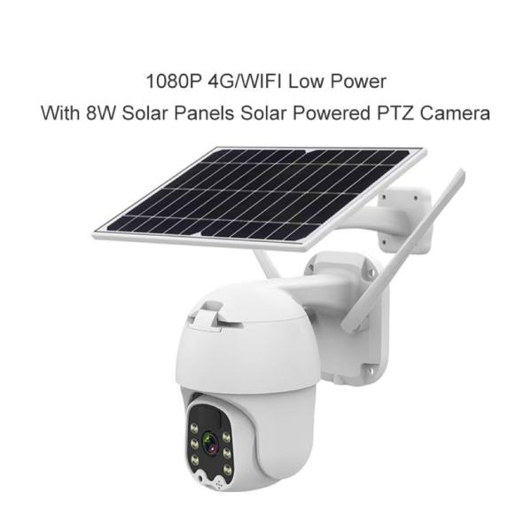 Cheap Glomarket 4G EU Solar PTZ Camera Android/IOS APP Operating System Detection Angle Distance Smart Home Camera for sale