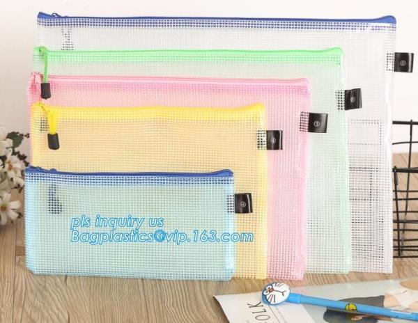 Cheap Mesh Bag File Document Bag PVC File Folder Stationery Filing Production School Office Supply-in File Folder from Office for sale