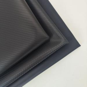 Best Bi Stretch PVC Leather For Car Seat Cover Resilient Black Color wholesale