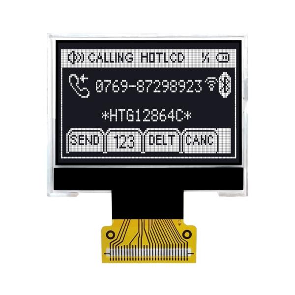 Cheap Durable 128X64 COG LCD Module Graphic ST7565R With White Side Backlight HTG12864C for sale