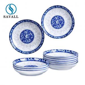 Best Round Blue And White Porcelain Colored Porcelain Dinnerware Plate wholesale