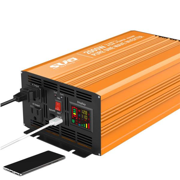 Cheap Single Output Input 24V 2000W Vehicle Power Inverter for sale