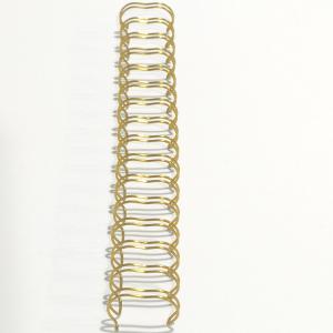 China Golden Spiral Wire Double Ring Loop Binding Wire 5/8 Inch For Loose Leaf Notebooks on sale