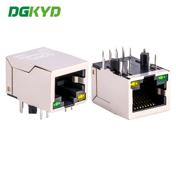 Cheap RJ45 Ethernet socket 100Mbps integrated filter with POE network interface DGKYD111B049AB2A1DP for sale