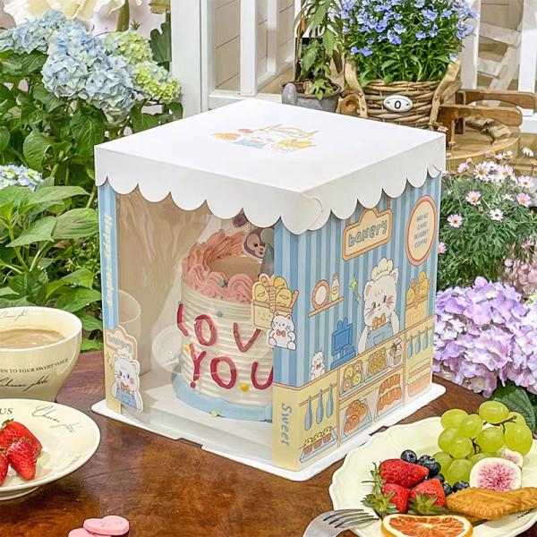 Cheap Customizable Large Cake Boxes with Matt Lamination and Offset Printing Packaging for sale