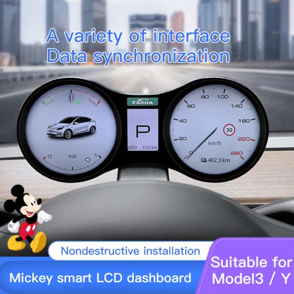 Cheap Multifunction Car Tesla Digital Dashboard Model 3 Multi Gauge Display LCD Screen for sale
