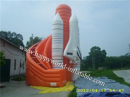 Cheap Inflatable rocket slide , inflatable bouncer slide , inflatable slip and slide for sale
