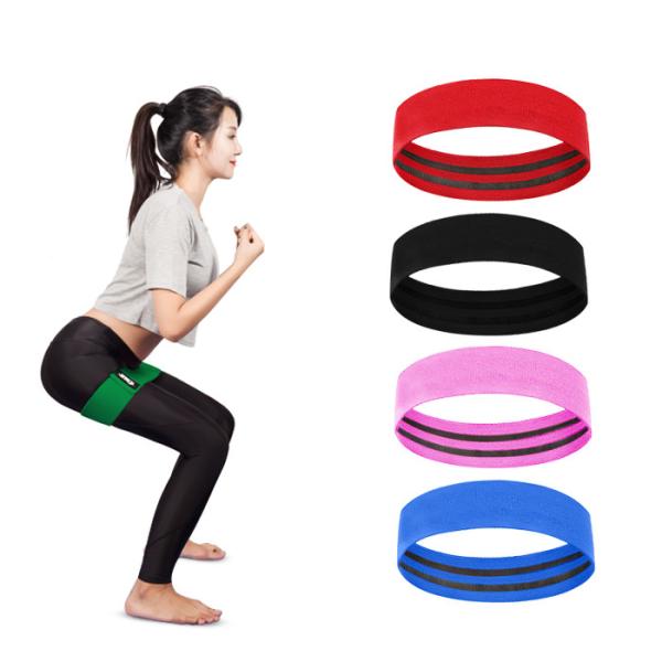 Cheap Polyester Latex Silk Hip Kickbacks Thrusts Exercise Fabric Booty Loop Resistance Bands for sale