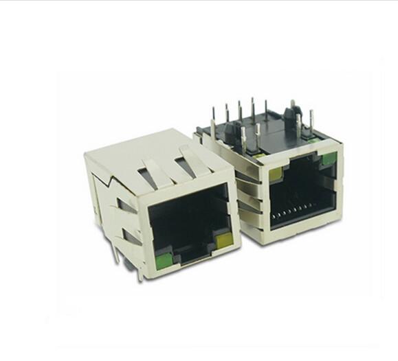 Cheap Vertical Computer Rj45 Connector With Magnetics , Shielded Rj45 Connector / Plug / Socket for sale